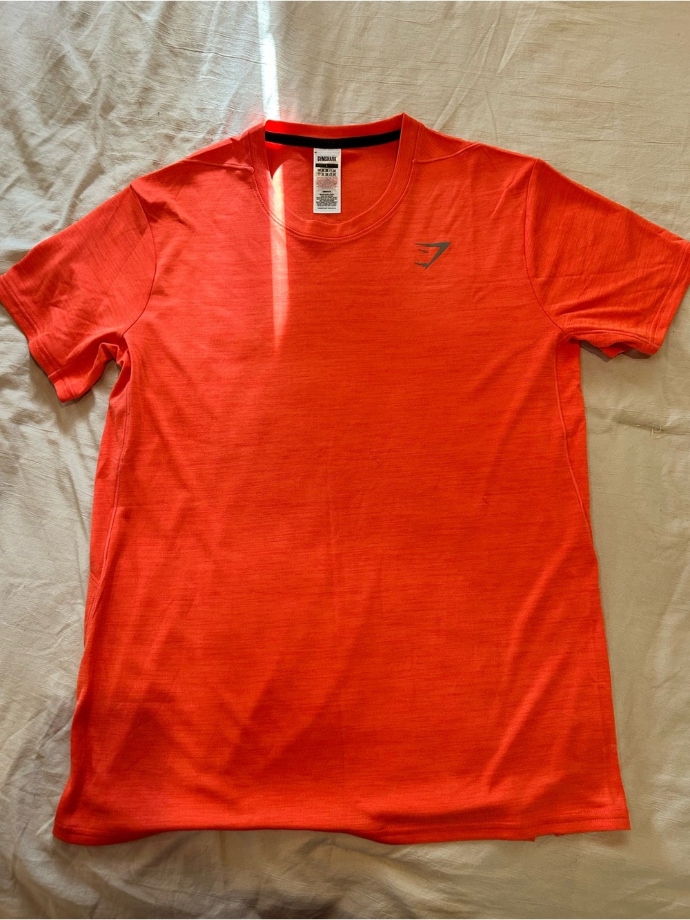 Gymshark Men’s Bright Orange Short Sleeve Performance Tee
